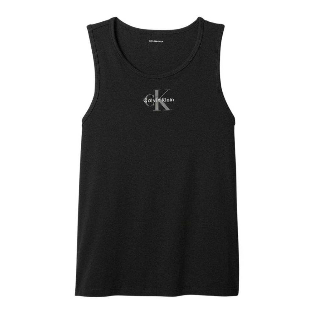 Calvin Klein Mens Monogram Regular Tank Top / Black